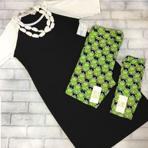 LulaRoe Leggings Mommy & Me Kermit the Frog